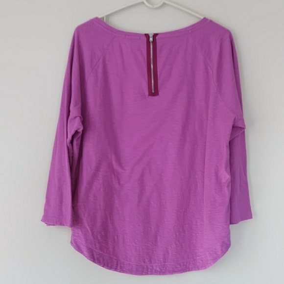 GAP Designed & Crafted High Low Back Zipper Cotton Top Large - Picture 5 of 13